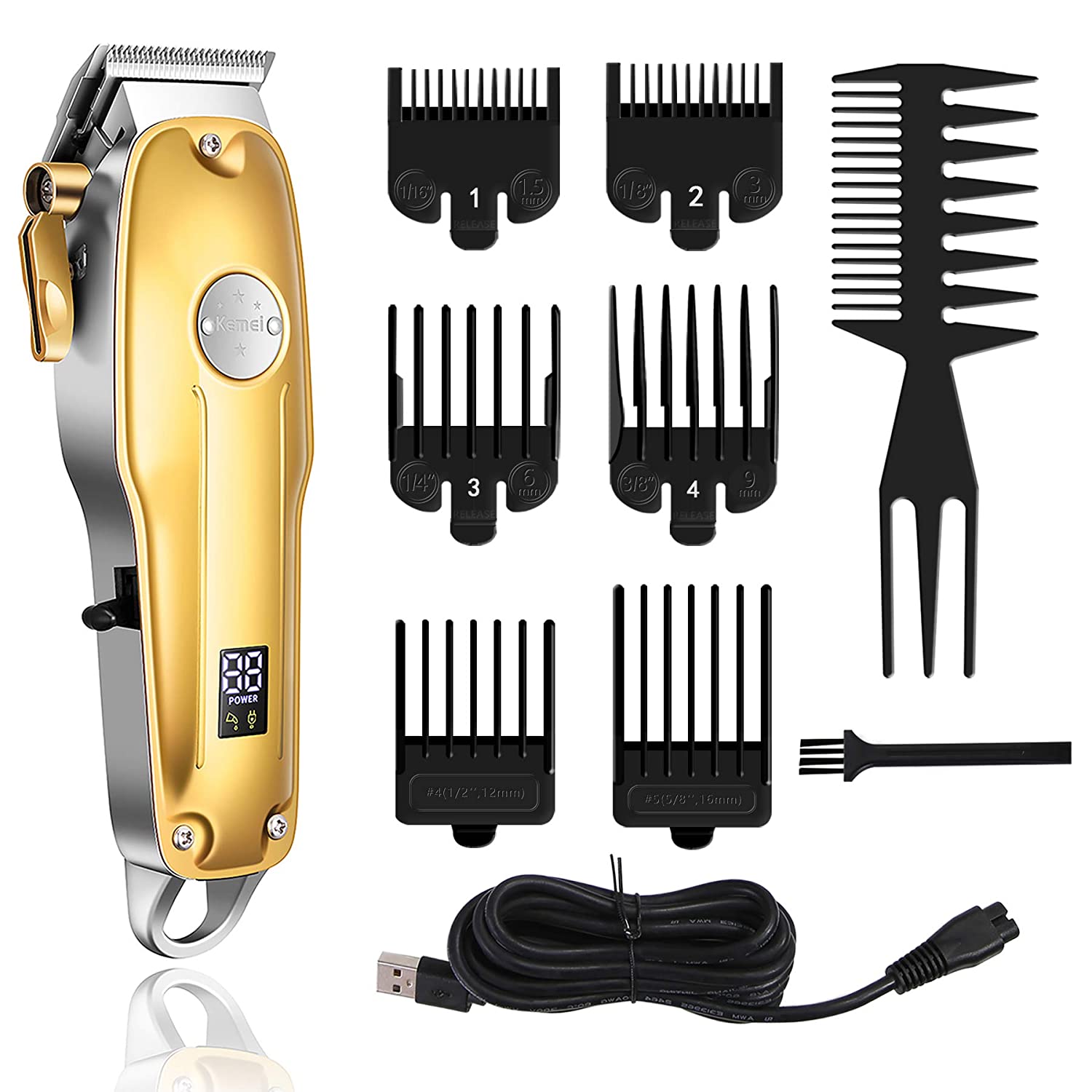 3-in-1 Professional Hair Clipper Set - Cordless Clipper, T-Blade Outliner and Foil Shaver for Men