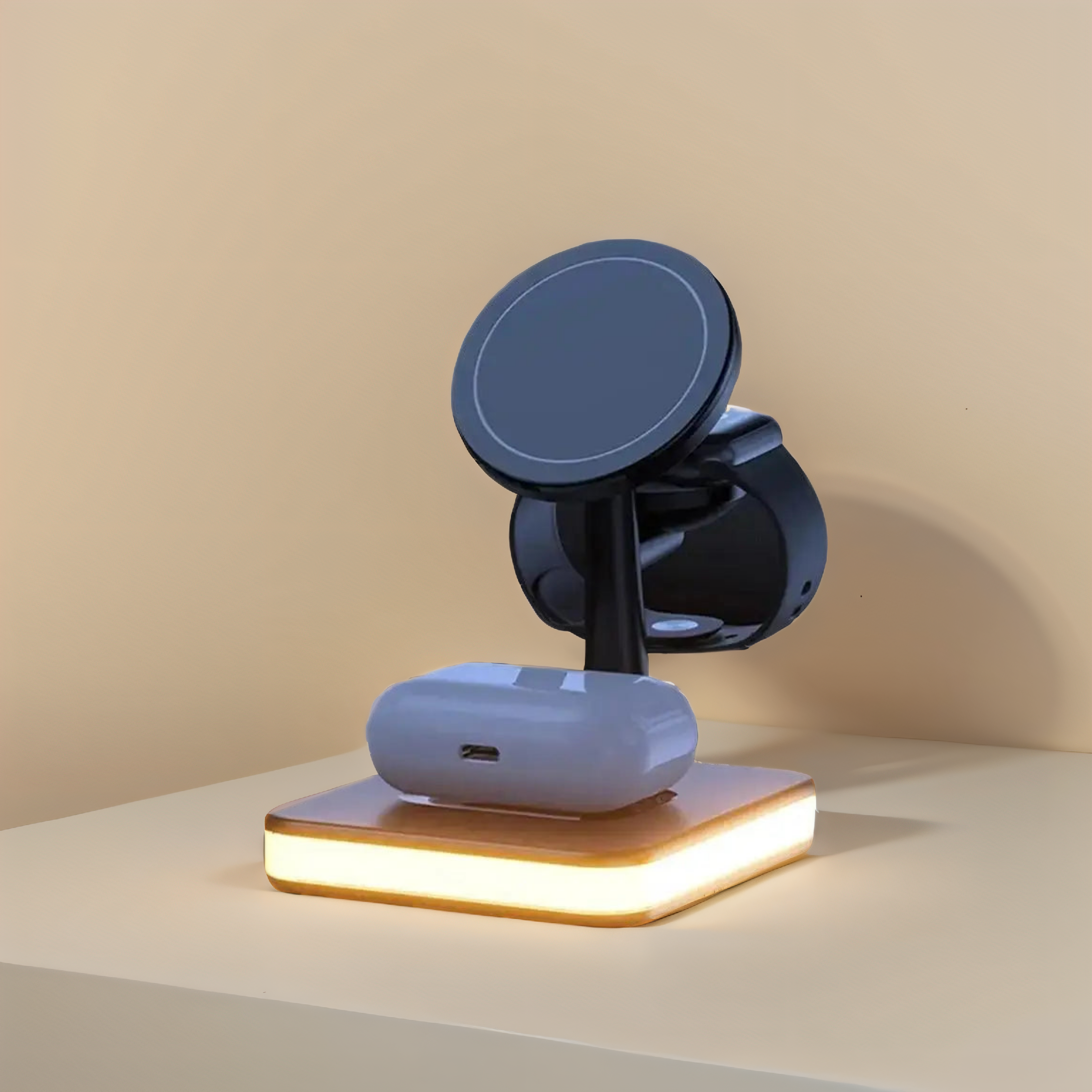 OpulenceCharge 3-in-1 Charging Stand | Premium wireless charger with fast magnetic charging for Apple devices