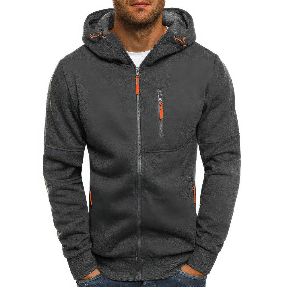 Comfortable Men's Hoodie Gilet with Zip