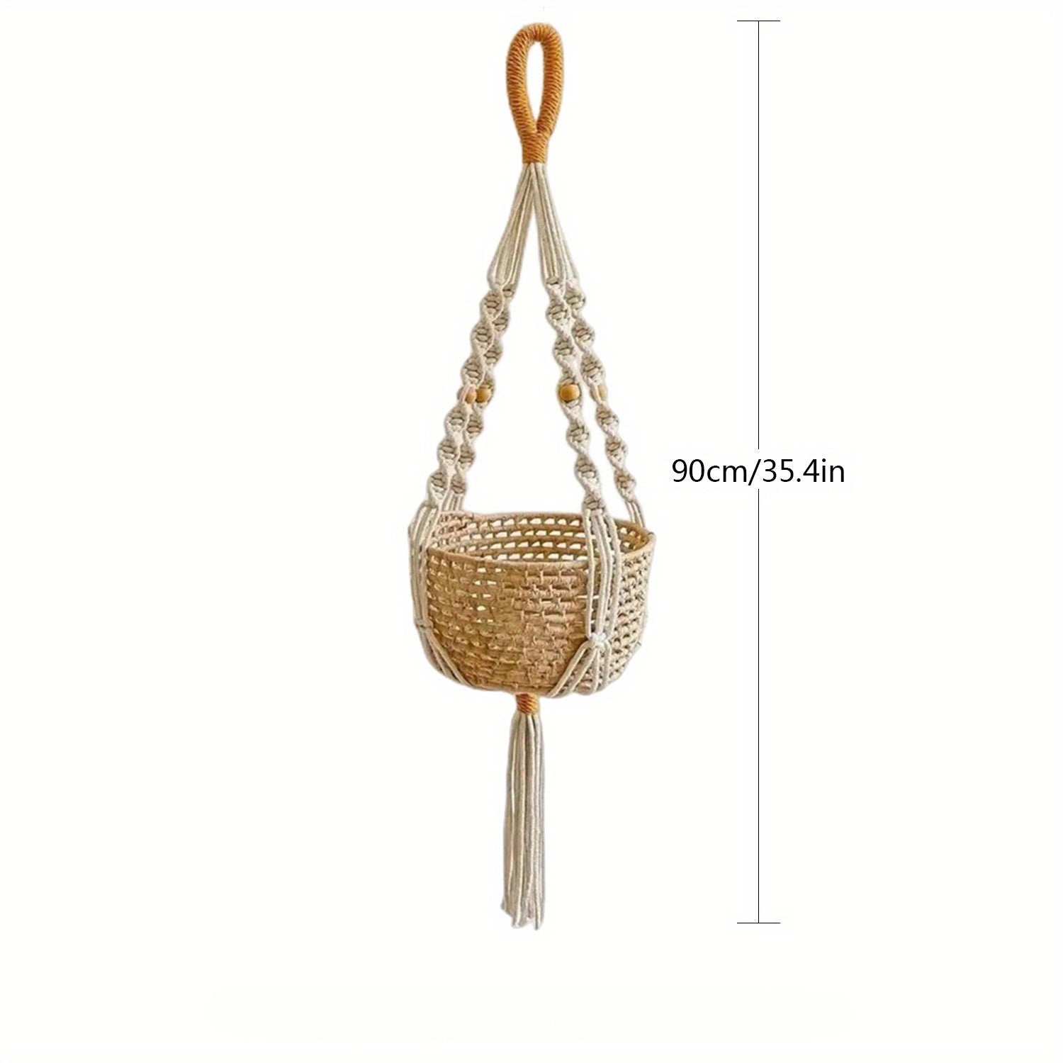 Handwoven Bohemian Hanging Basket - Ideal for Decorating Your Space