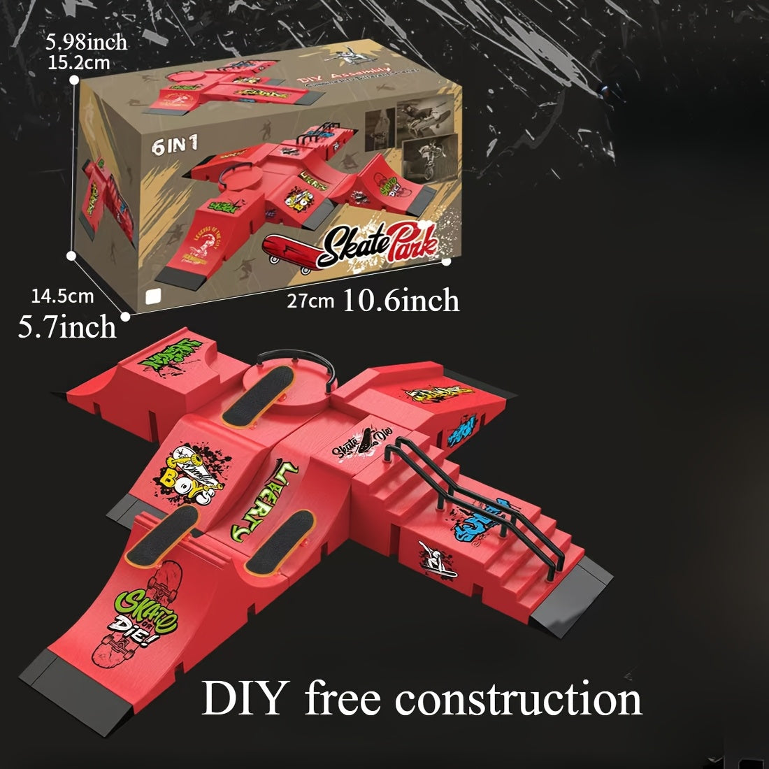 MiniRamp Finger Skatepark – Creative Play Fun and Skills Training