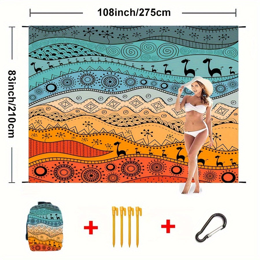 TropiComfort Oversized Beach Mat – Spacious, Durable, and Sand Resistant