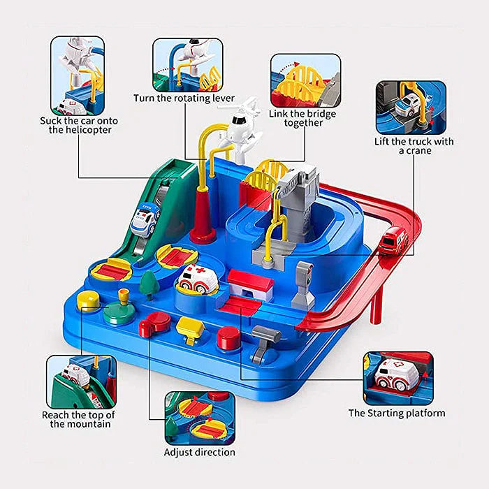RescueTrack Adventure Set – Educational Rescue Vehicle Toy for Toddlers