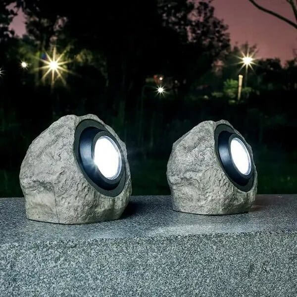 Garden Rock Lamp - LED Solar-Powered Outdoor Light