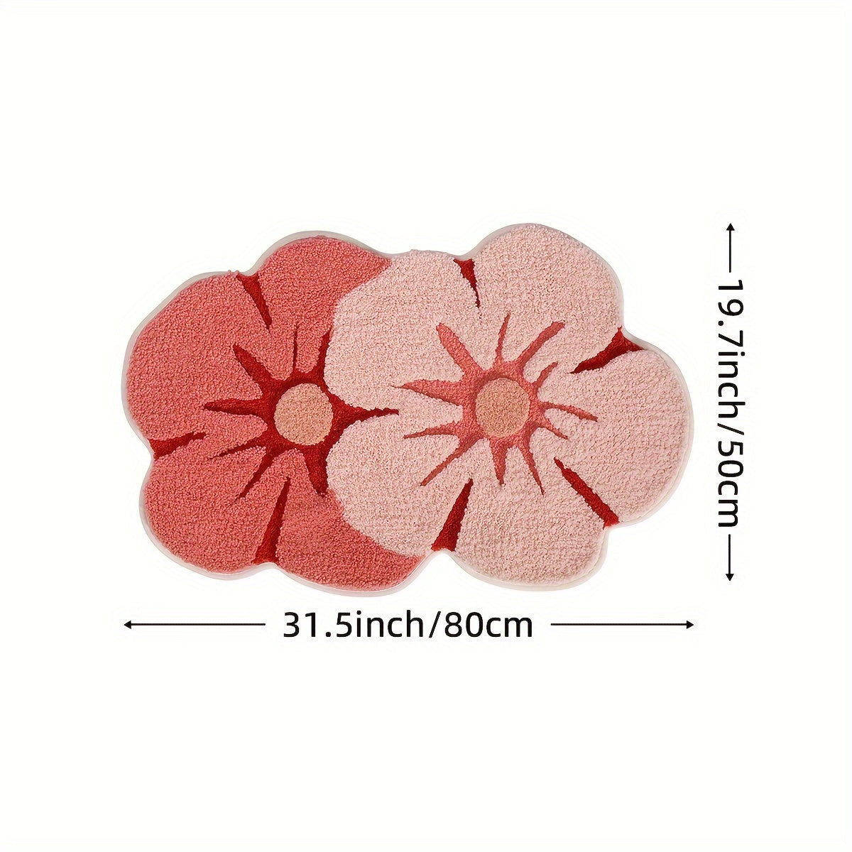 Fluffy Floral Bathroom Mat – Absorbent and Soft for Extra Comfort