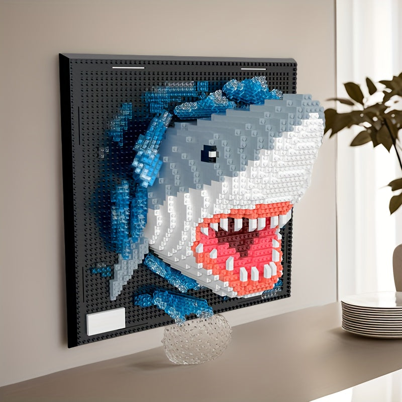 Creative 3D Wall Art Building Blocks – Shark and Eagle Collection