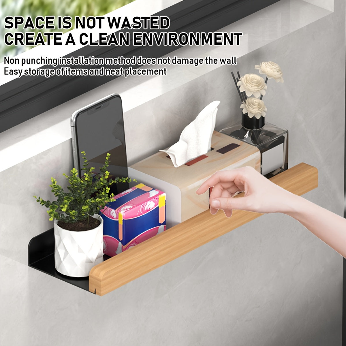 Stylish Wall Shelf Toilet Paper Holder – Perfect for Bathroom Organisation