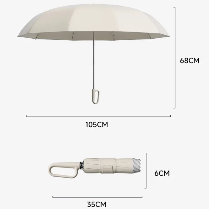EliteShield Reverse Umbrella | Compact, Waterproof & Wind-Resistant with Reflective Safety Strip