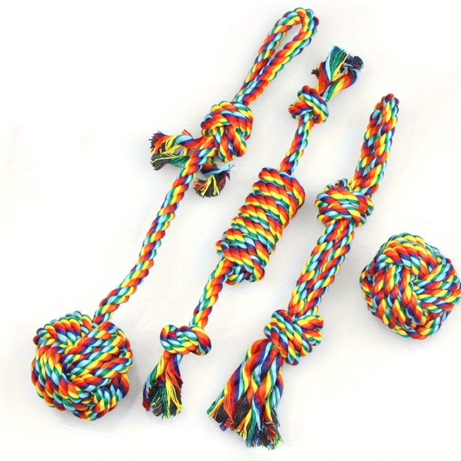 4-Piece Dog Toy Set – Ideal for Chewing, Biting, and Playtime