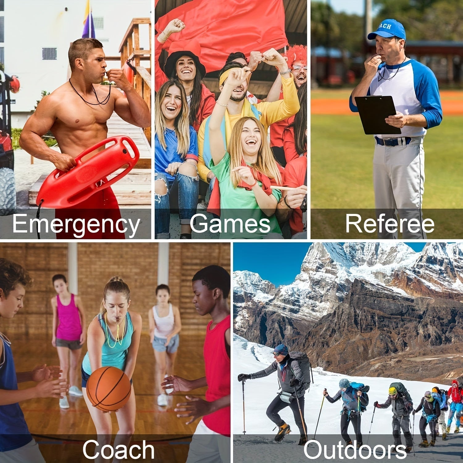 Emergency Whistle with Compass and Thermometer – Durable and Floating Design for Survival and Outdoor Adventures