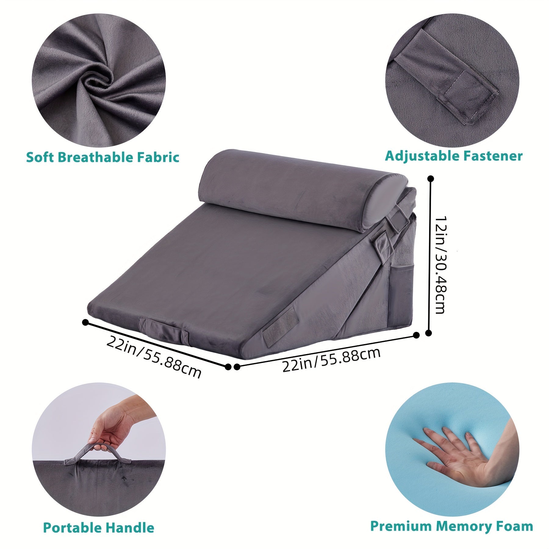 RelaxPlus Adjustable Bed Wedge Cushion – Comfort and Support for Recovery