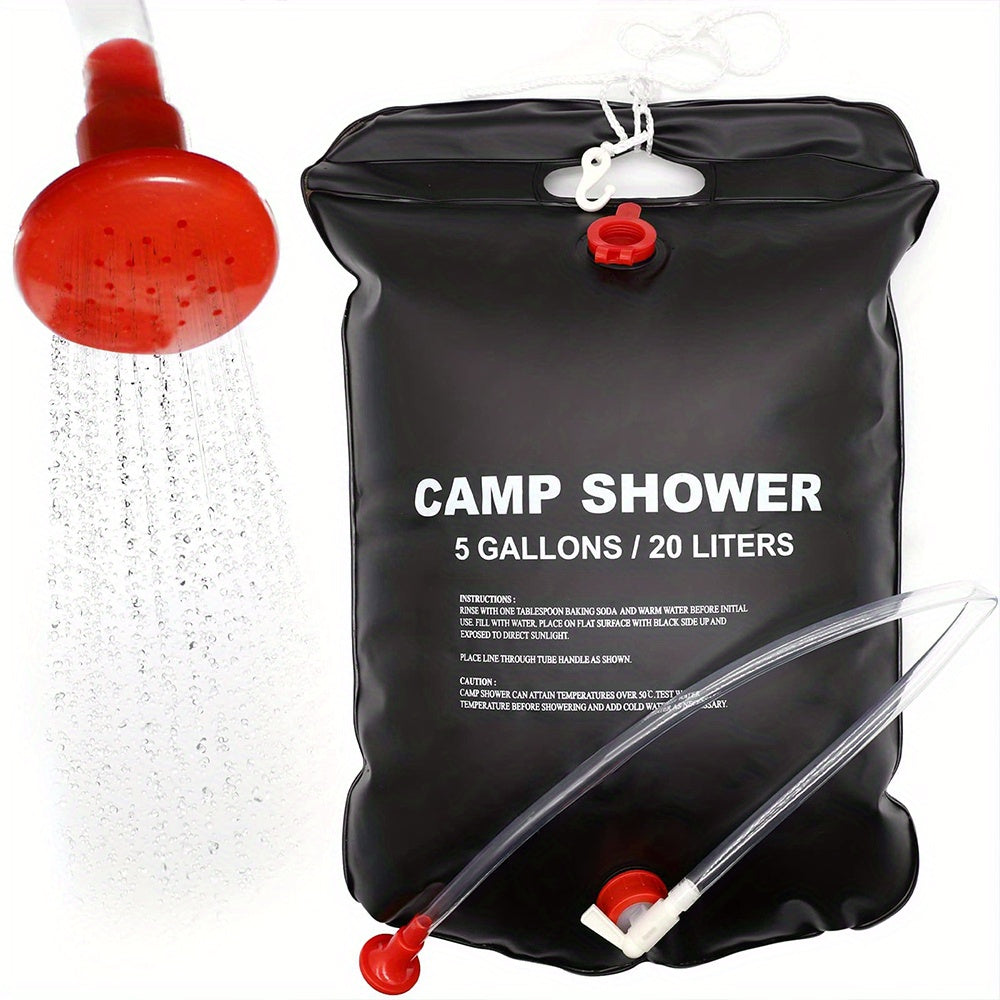 Portable Camping Shower – 20L Capacity with Detachable Hose and Shower Head for Outdoor Adventures