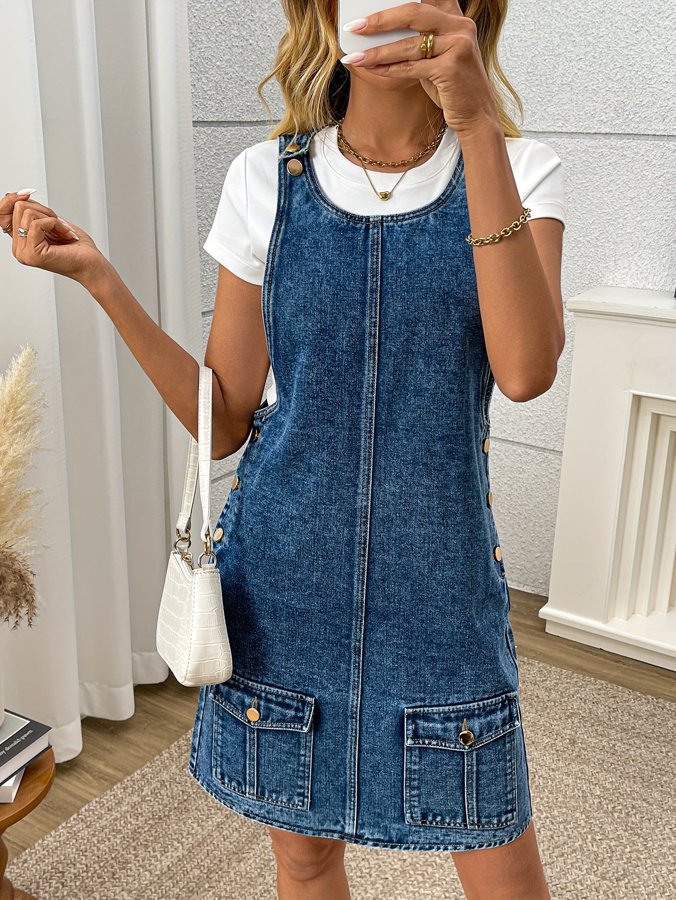 Morin Denim Overall Dress – Casual and Chic