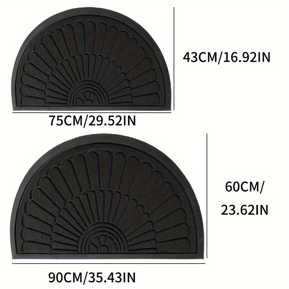 Sustainable Rubber Doormat - Half-Round Design for Outdoors and Indoors
