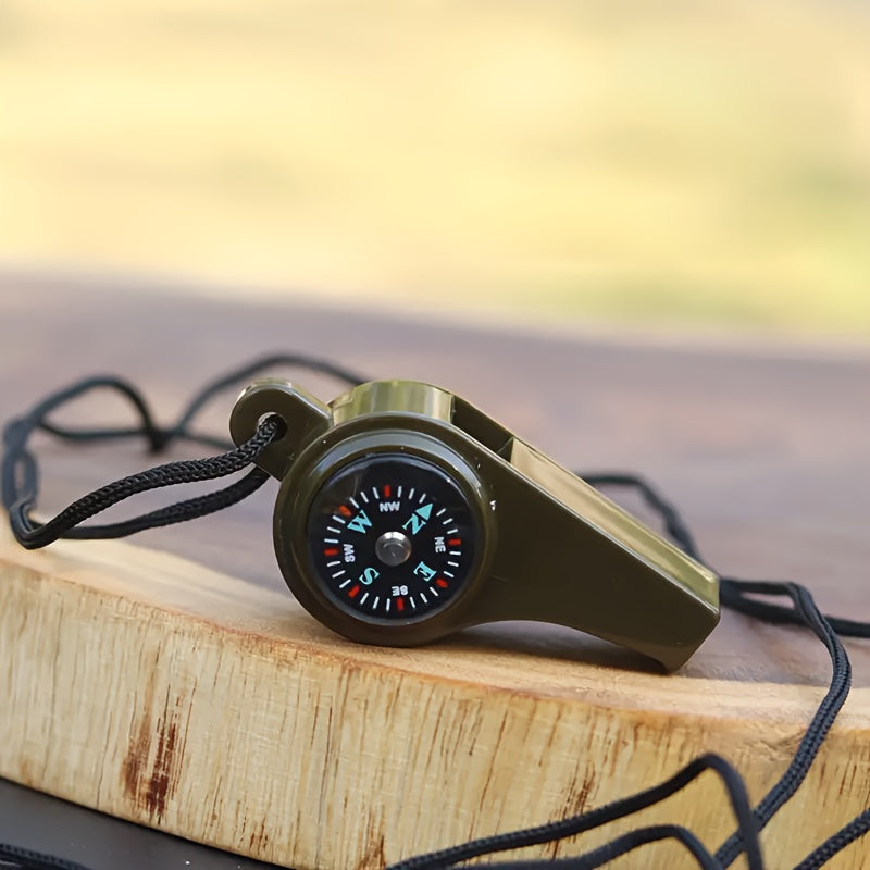 Emergency Whistle with Compass and Thermometer – Durable and Floating Design for Survival and Outdoor Adventures