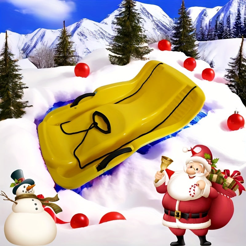 Versatile Ski Sledge with Brake – Perfect for Snow, Grass, and Ice, Incl. Towing Rope