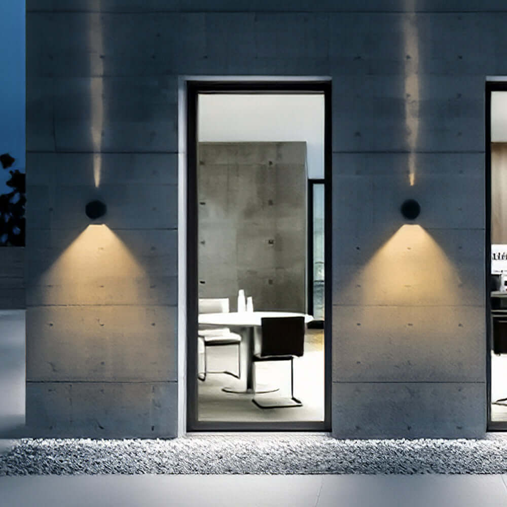 Modern Round Outdoor Wall Light - IP65 Waterproof