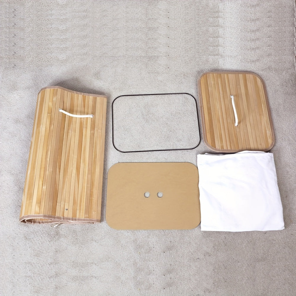 Bamboo Laundry Basket with Lid and Handles – Naturally Space-Saving Storage