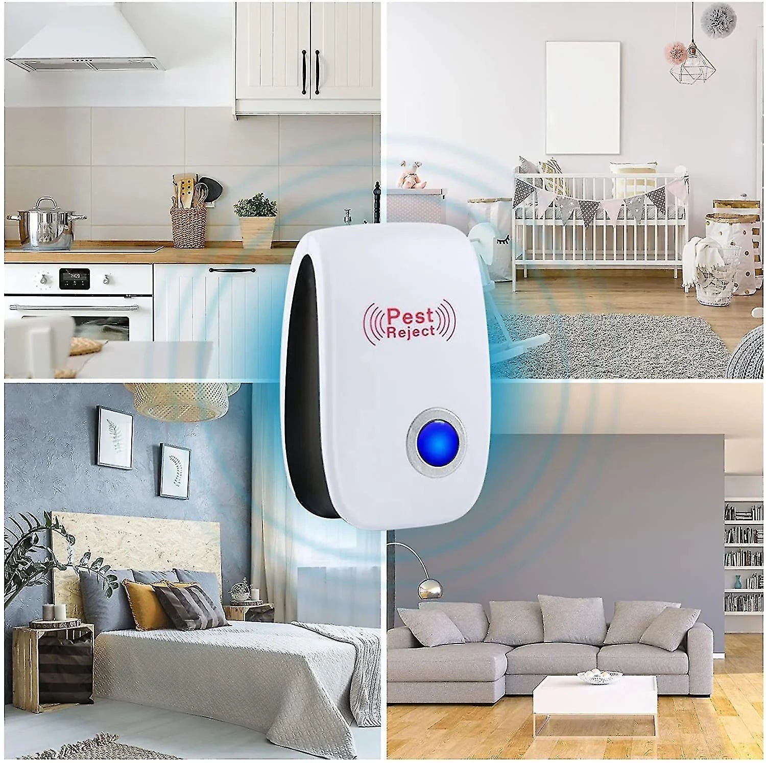EcoShield Ultrasonic Pest Repeller | Chemical-Free Protection for Insects and Rodents