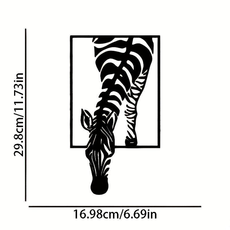 Zebra Silhouette Wall Decoration - Stylish Elegance for Your Space