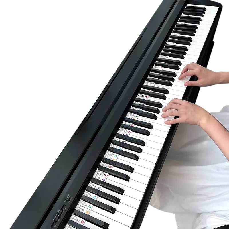 Removable Note Labels Made of Silicone for 88-Key Pianos and Keyboards