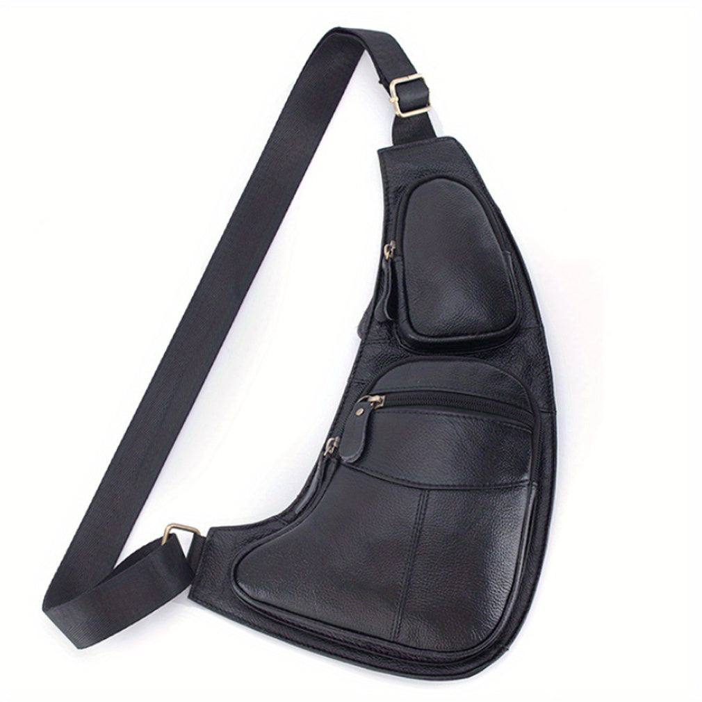 Vintage Classic Leather Sling Bag – Compact and Durable