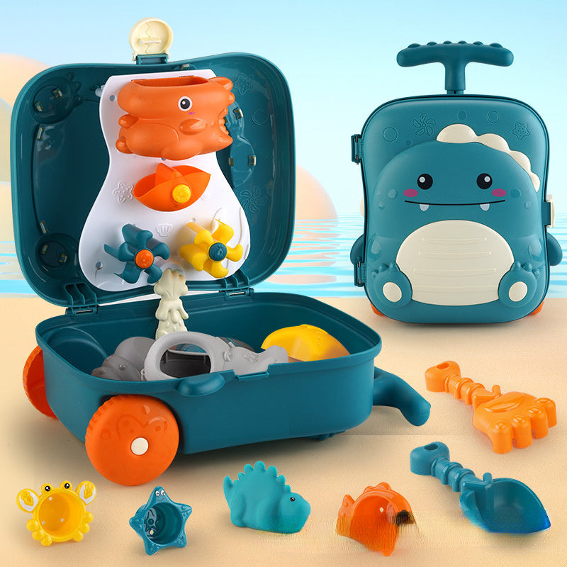 Whale-Themed Beach Toy Set for Babies – 8-Piece Suitcase