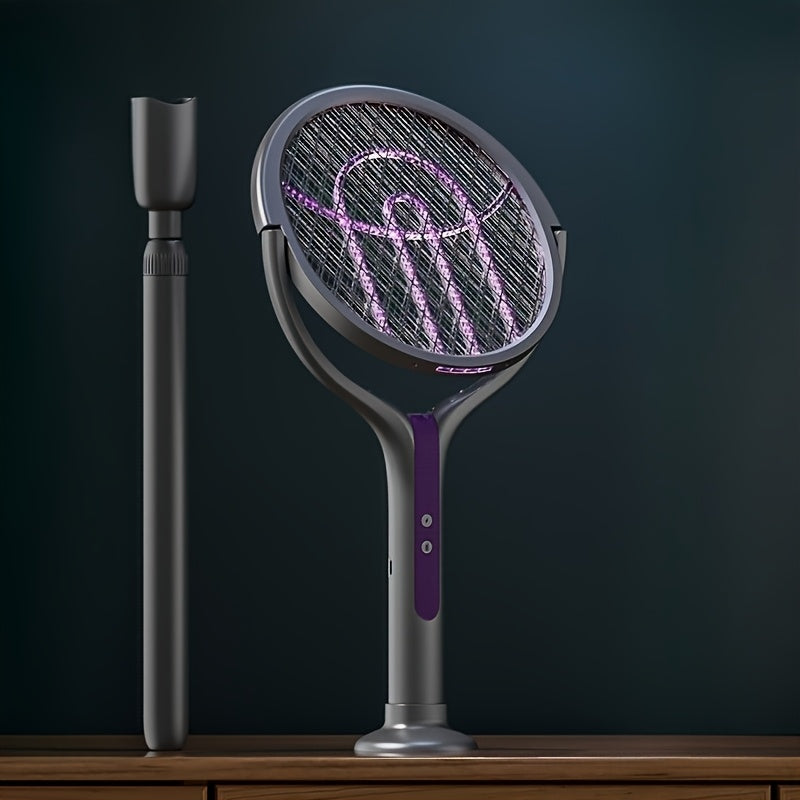 Foldable Electric Mosquito Zapper – Rechargeable with Extendable Handle
