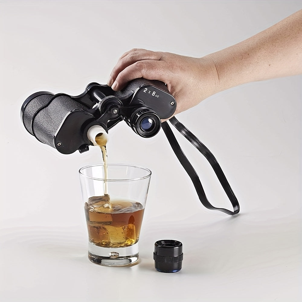 Unique Binocular Flask – 500ml Portable Hip Flask with Funnel