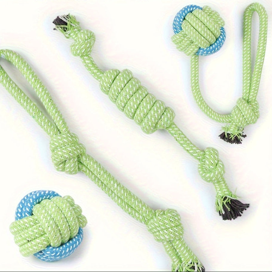 4-Piece Dog Toy Set – Ideal for Chewing, Biting, and Playtime