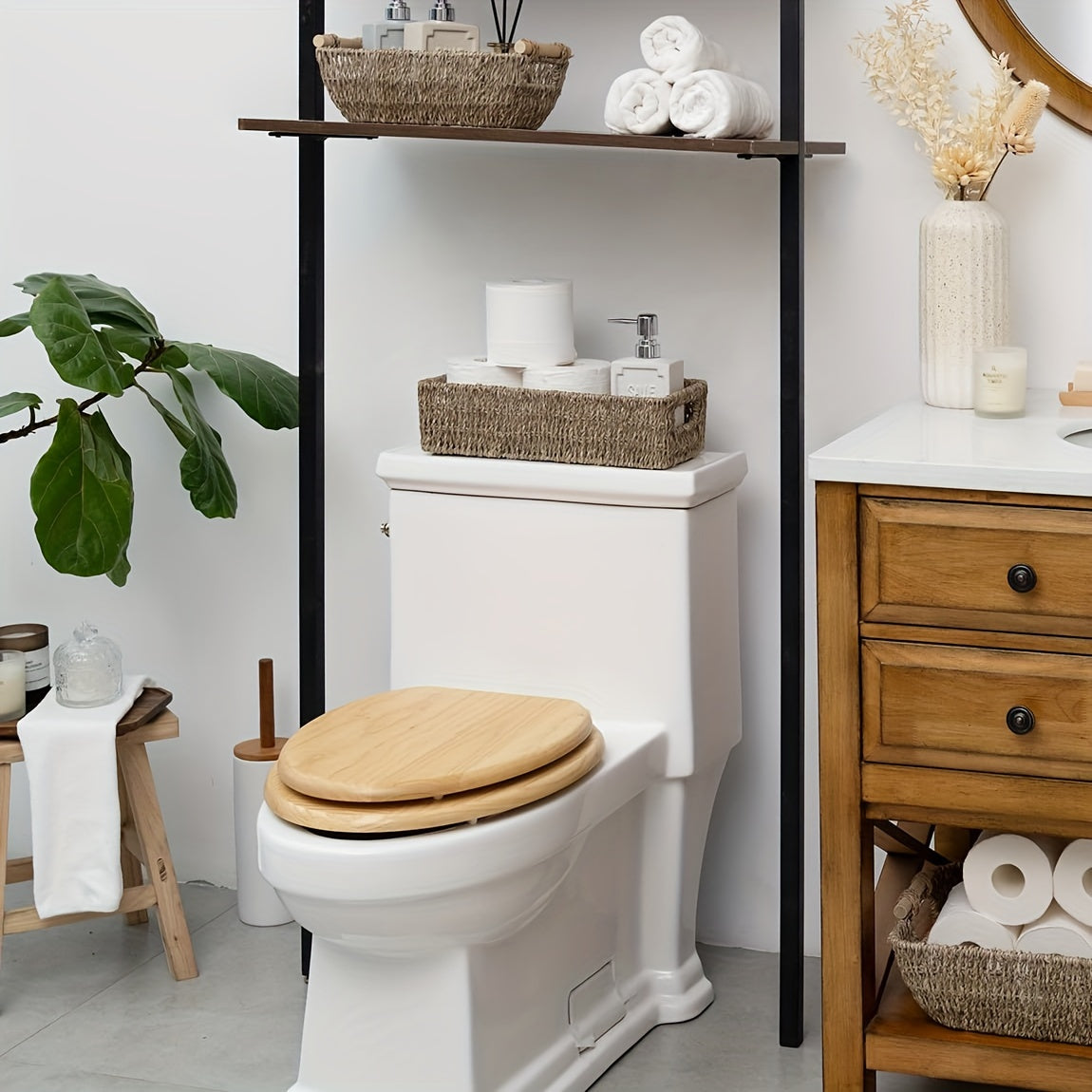 Handmade Seagrass Storage Basket – Ideal for Bathroom and Toilet