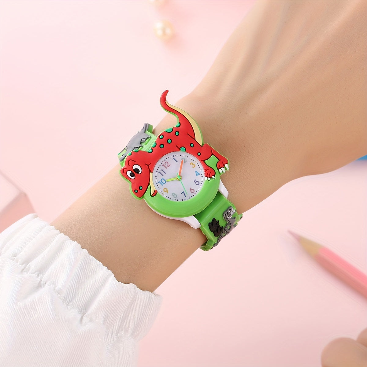 Dinosaur Kids' Watch - Fun Cartoon Tyrannosaurus Rex with Silicone Strap