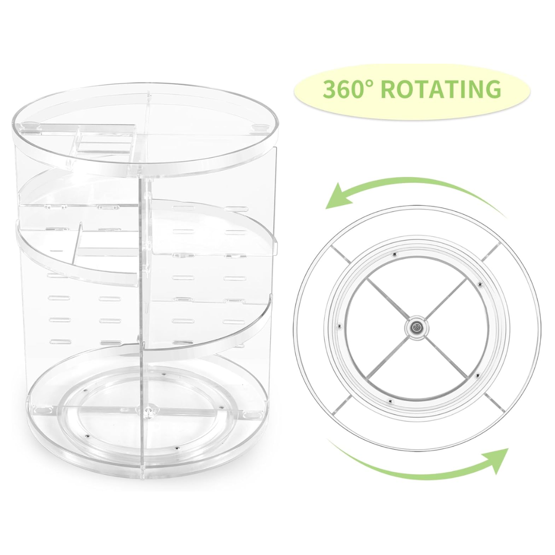 360° Rotating Makeup Organizer
