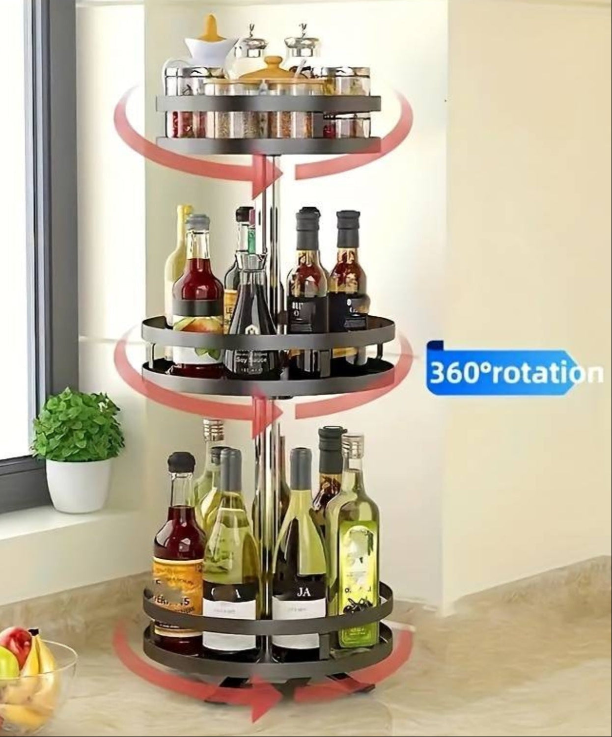 Rotatable Storage Shelf - TwistRack 360°
