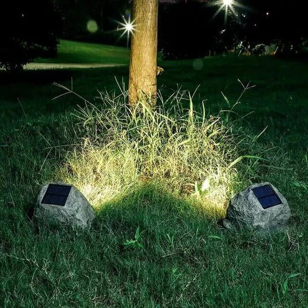 Garden Rock Lamp - LED Solar-Powered Outdoor Light