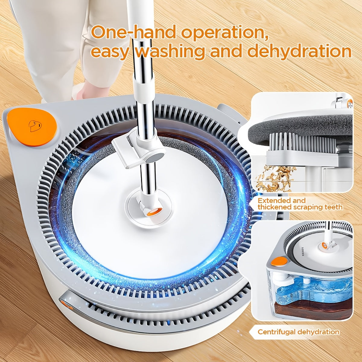 FlexiClean Spin Mop Set – Hands-Free, Adjustable and Efficient Cleaning