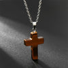 Necklace with Cross made of Natural Gemstones – Seraphina
