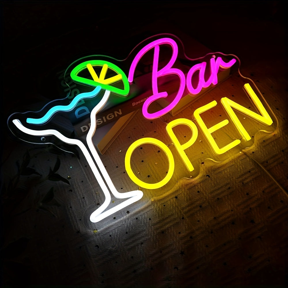 Illuminated Sign "Bar Open" – Atmospheric Decoration