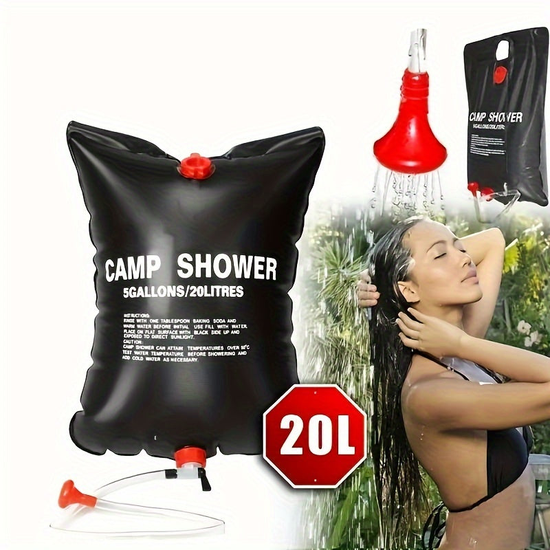 Portable Camping Shower – 20L Capacity with Detachable Hose and Shower Head for Outdoor Adventures