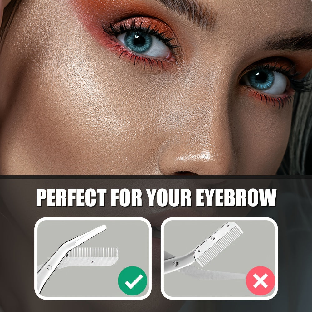 Precision Eyebrow Scissors with Comb – Hygienic and Effective