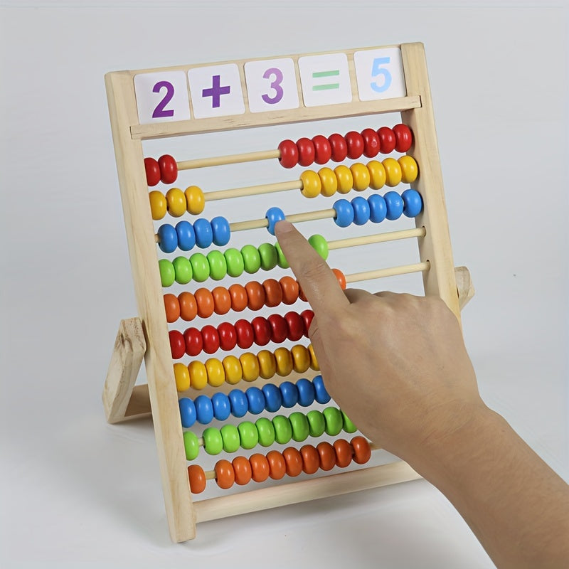 Educational Wooden Abacus – Learn Addition and Subtraction with Colourful Beads