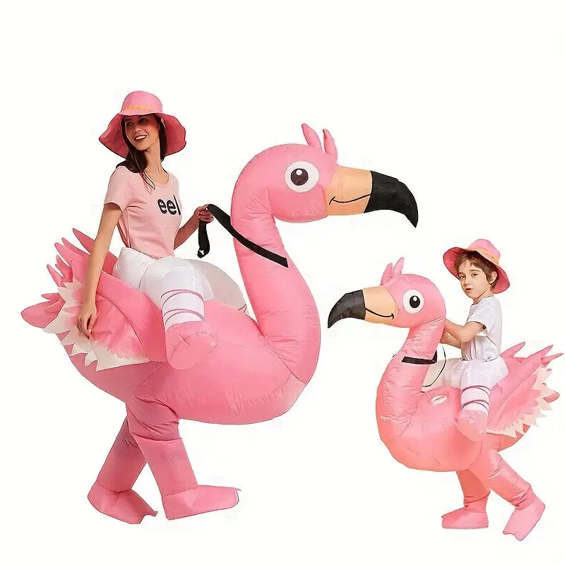 FlamingoRider - Funny Inflatable Flamingo Costume for Carnival & Festive Events