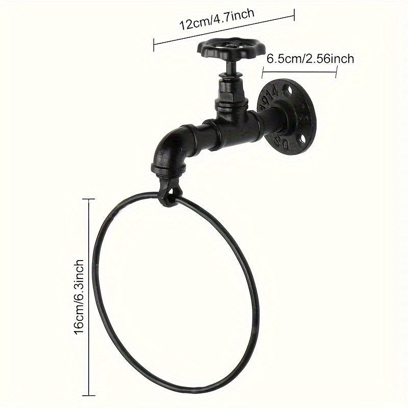 Industrial Towel Ring - For a Rustic Interior