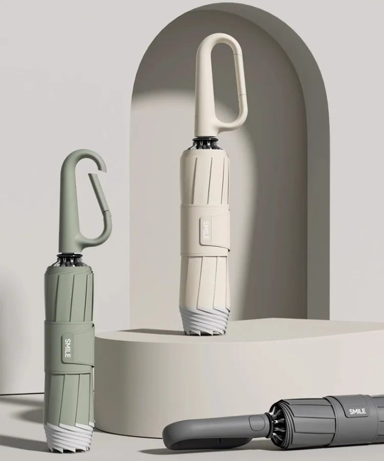 EliteShield Reverse Umbrella | Compact, Waterproof & Wind-Resistant with Reflective Safety Strip