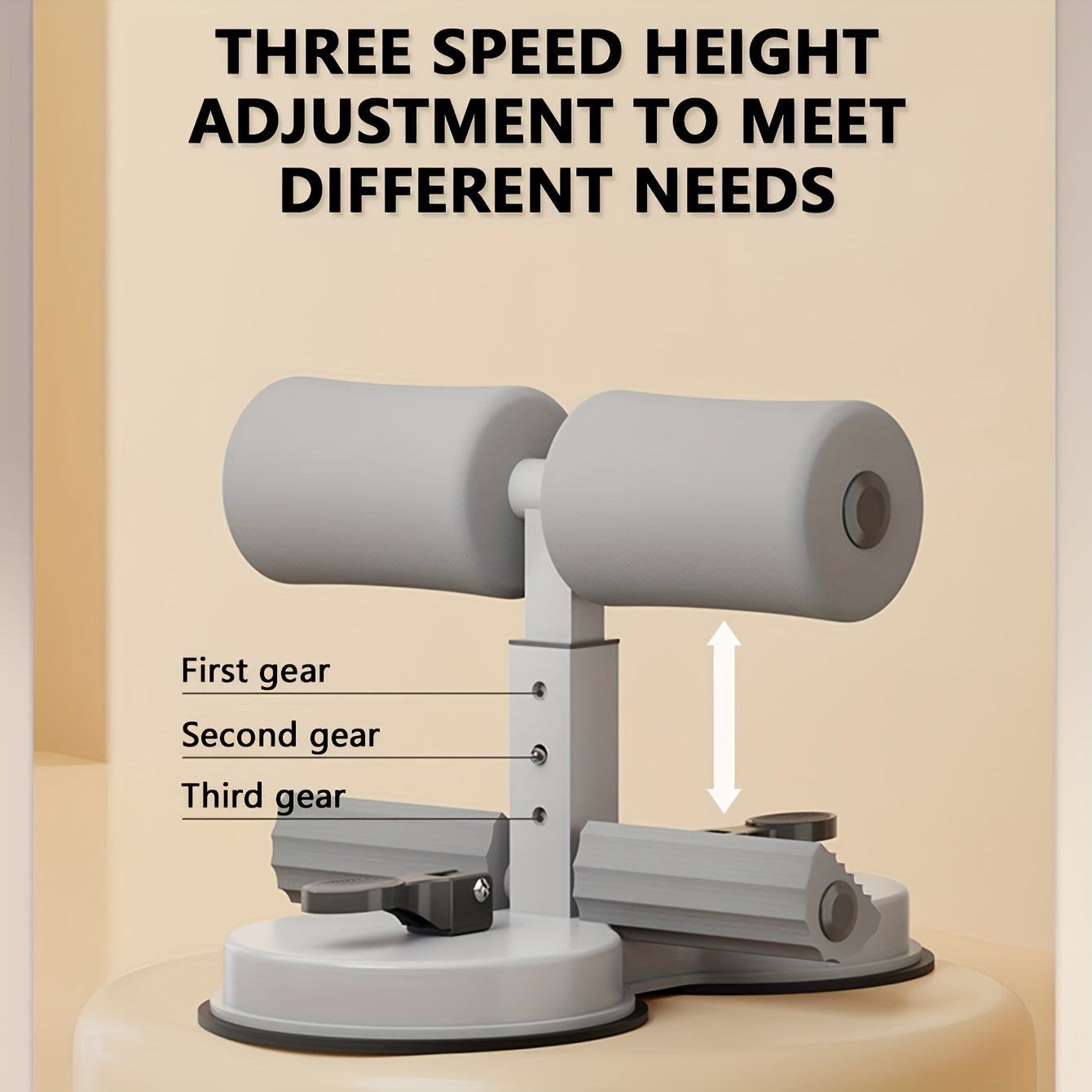 Adjustable Sit-Up Assistant with Dual Suction Cups – Ideal for Home Fitness and Core Training