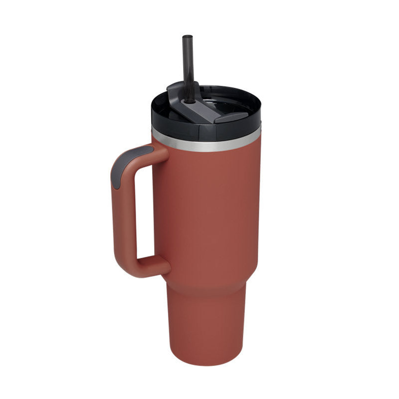 Insulating Mug with Handle and Straw - ChillMate