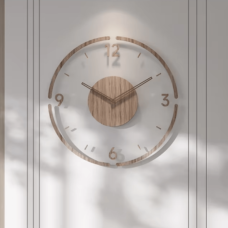 ModernStyleClock | Large Wooden Wall Clock for Living Rooms