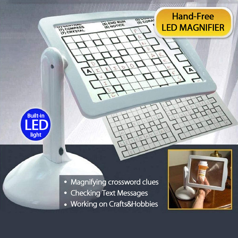 Hands-Free Desktop Magnifier with LED