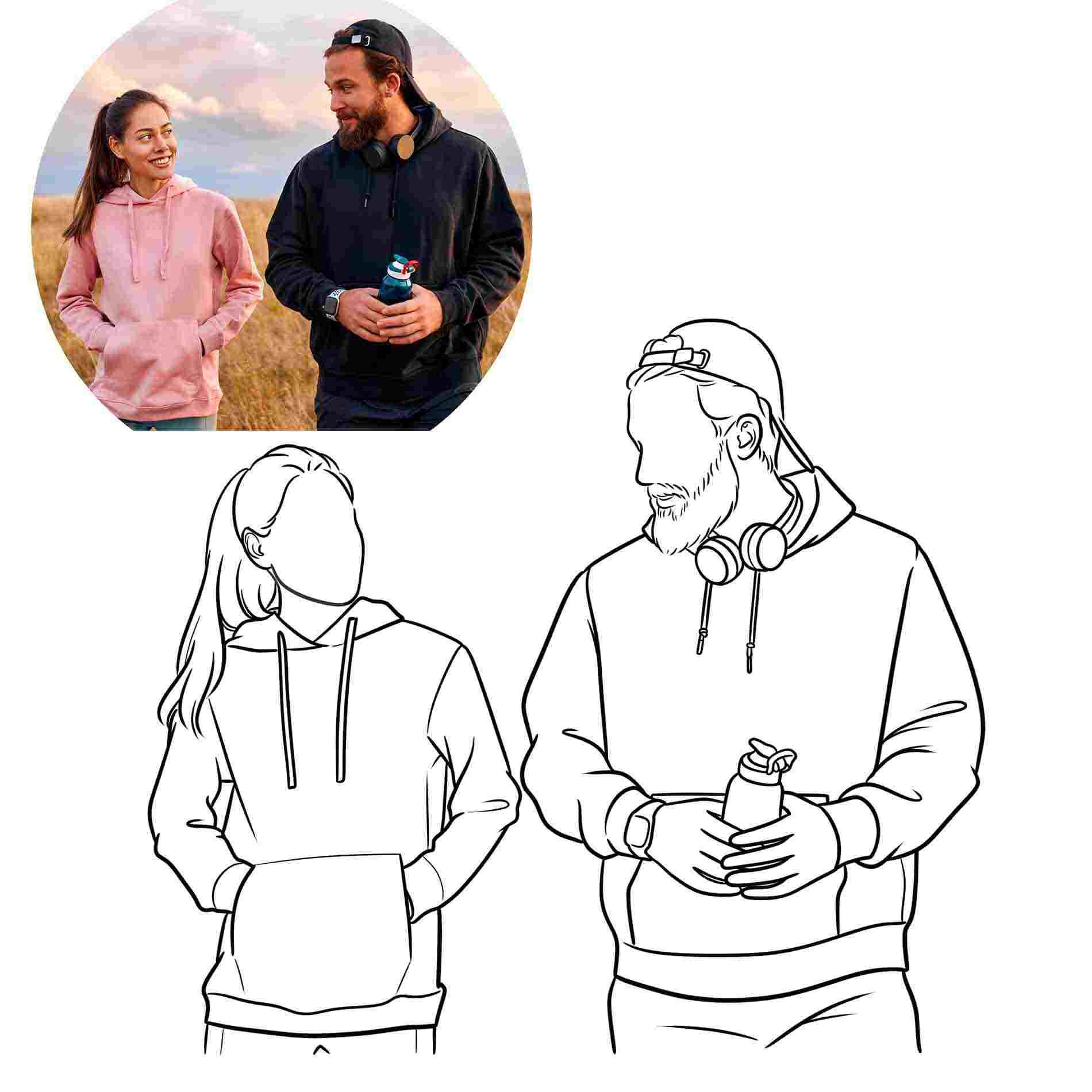 LuxStitch Memory Hoodie | Premium embroidered hoodie with personalized photo design