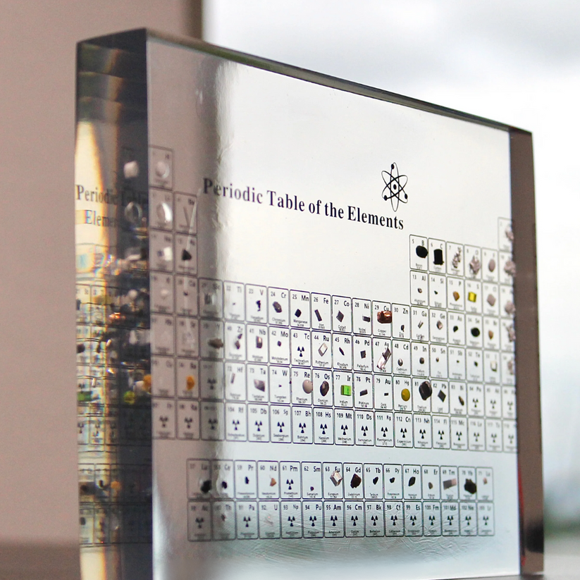 LuxaScience Periodic Table | Stylish 3D Acrylic Display with Real Elements